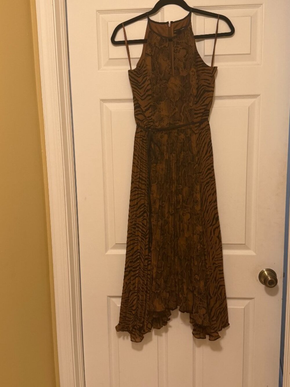 NWOT WHBM Animal Print Assym. hem dress